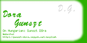 dora gunszt business card